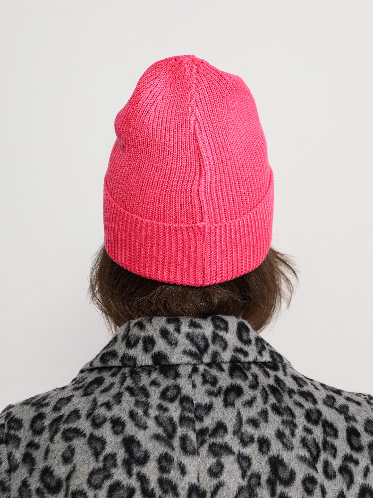 Шапка-бини в ассортименте с отворотом на подкладе